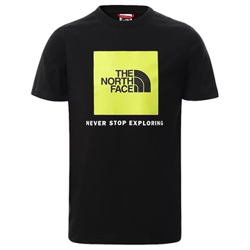 The North Face T-shirt Box BLACK/SULPHUR SPRING GREEN